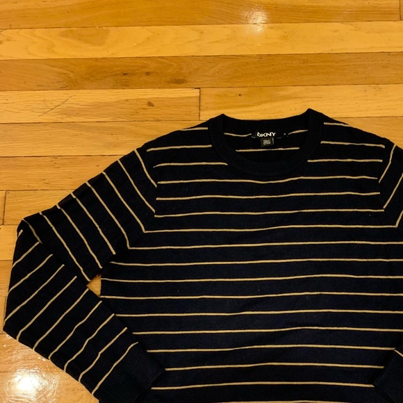 DKNY Navy and Gold Sweater - Picture 3 of 3